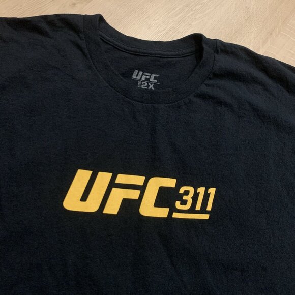 UFC 311 Makhachev vs. Moicano T-Shirt Men's 2XL Black Event Fight Promo Tee - Picture 2 of 7